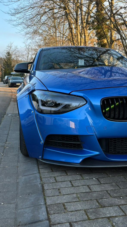 VOLL LED Tagfahrlicht Angel Eyes Scheinwerfer für BMW 1er F20/F21 11-15 schwarz mit dyn. Blinker